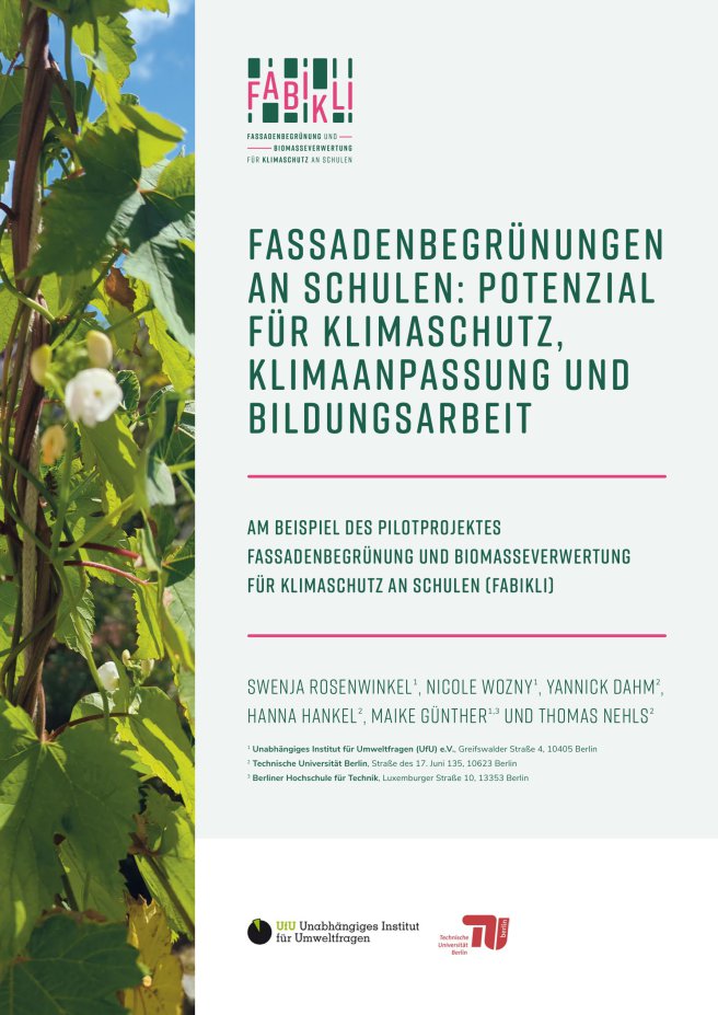 Download Potenzialstudie Fassadenbegrünungen an Schulen
