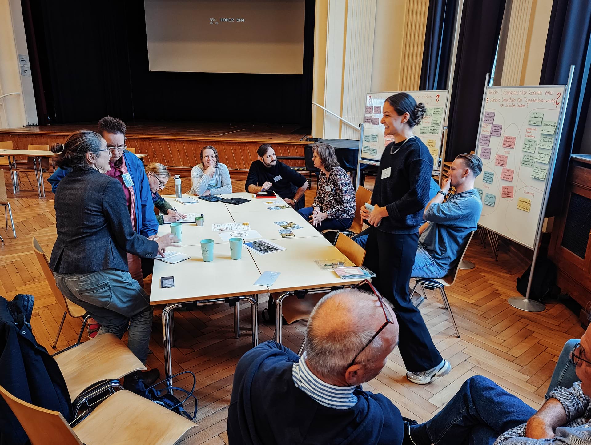 Diskussion zu den Hemmnissen Fassadenbegrünungen umzusetzen